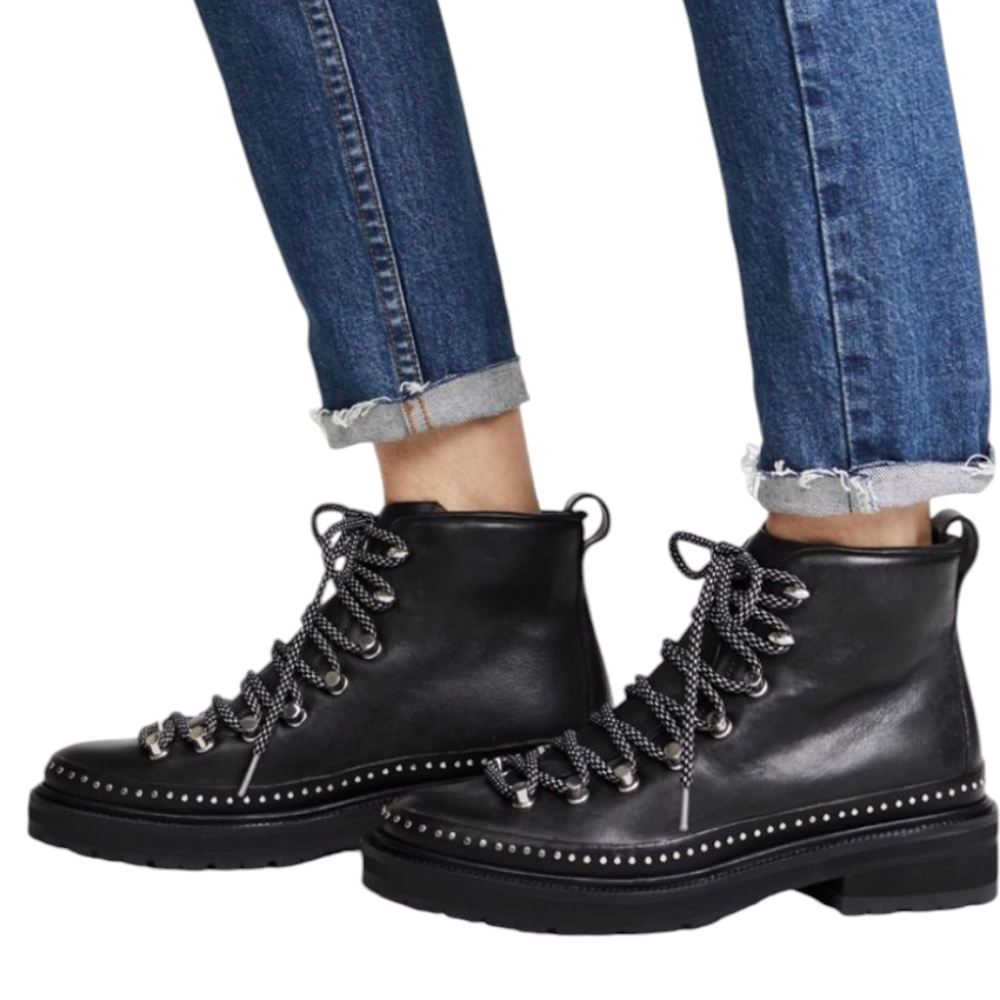 RAG & Bone Shiloh Black Hiker Boots...Size 37.5/US 7.5